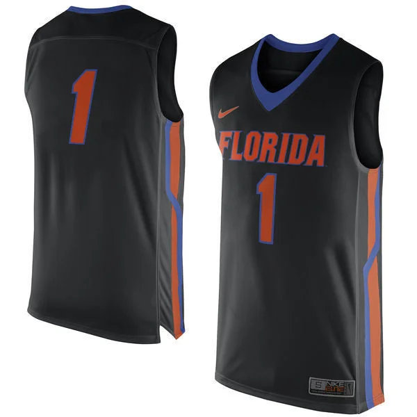 Florida Gators #1 Black Basketball College Basketball Jersey