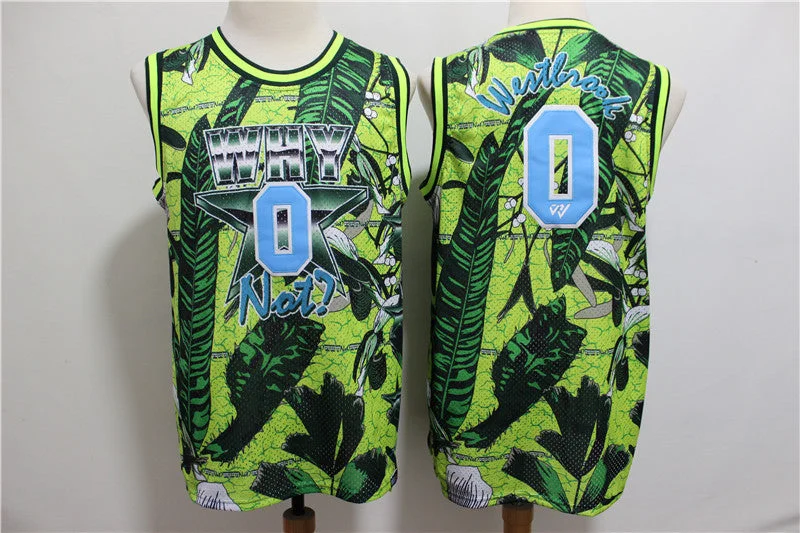 Jordan Why Not 0 Russell Westbrook Green All Star Basketball Basketball Jersey