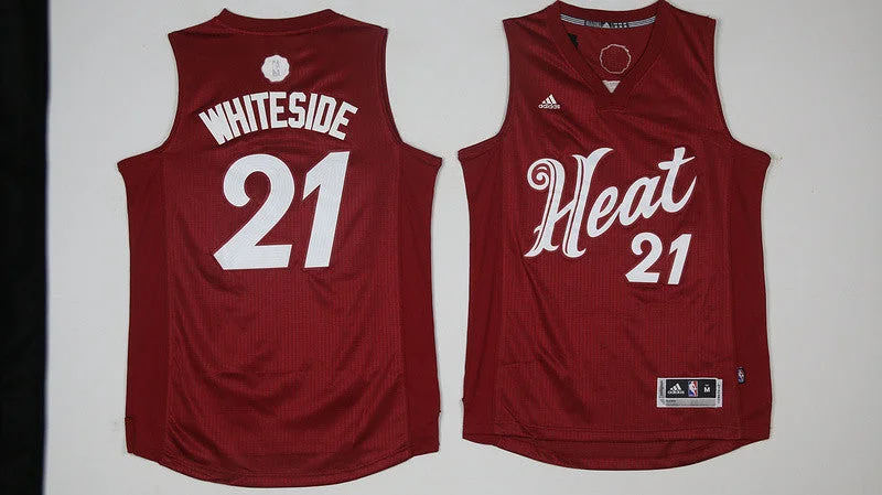 Heat 21 Hassan Whiteside Red 2016 Christmas Day Swingman Basketball Jersey