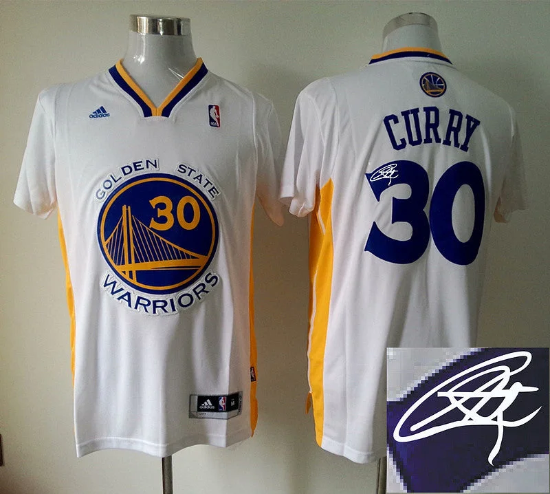 Warriors 30 Curry White Signature Edition Basketball Jerseys