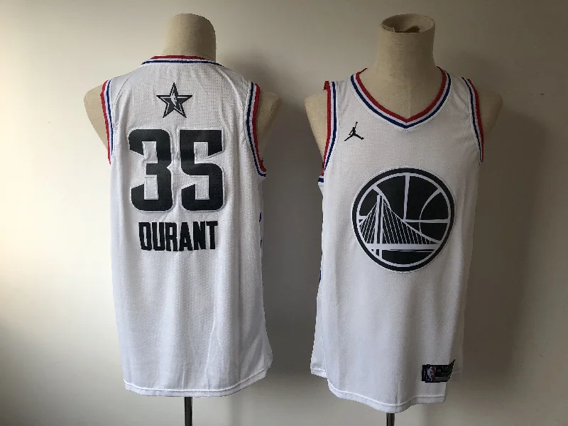 Warriors 35 Kevin Durant White 2019 All-Star Game Jordan Brand Swingman Basketball Jersey