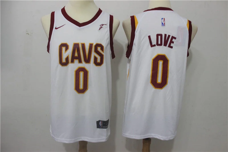 Cavaliers 0 Kevin Love White Swingman Basketball Jersey