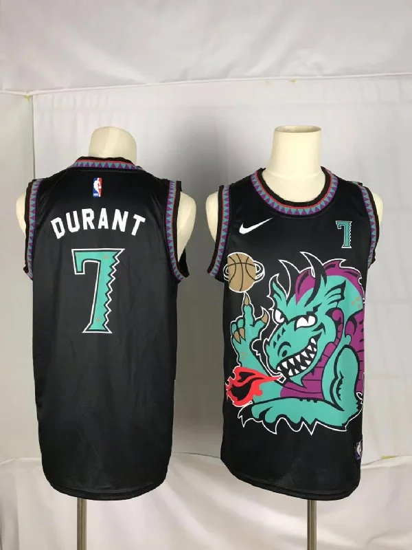 Nets 7 Kevin Durant Black Swingman Basketball Jersey