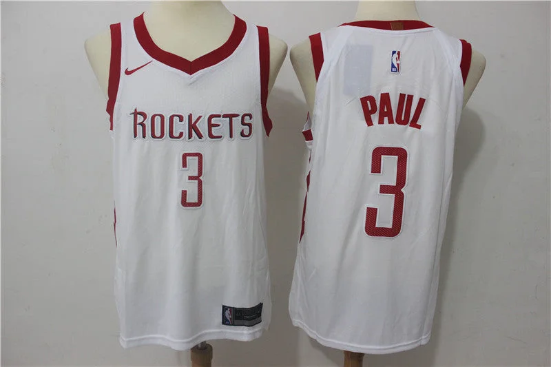 Rockets 3 Chris Paul White Authentic Basketball Jersey