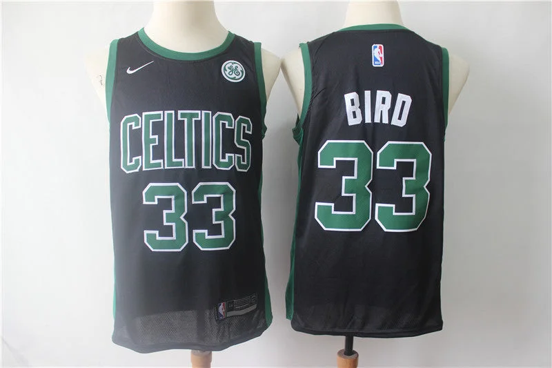 Celtics 33 Larry Bird Black Swingman Basketball Jersey