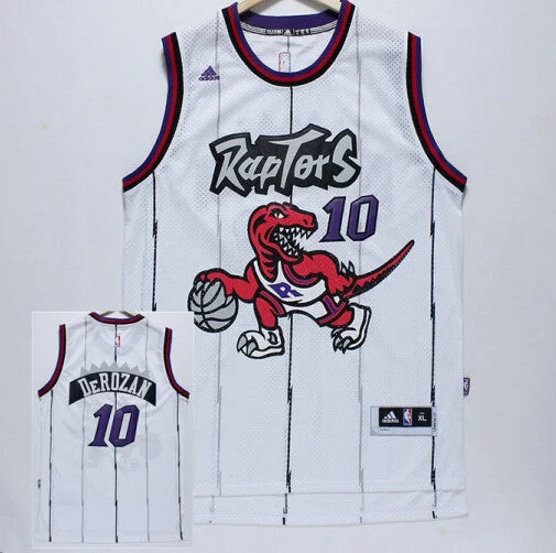 Raptors 10 Derozan White New Revolution 30 Basketball Jerseys