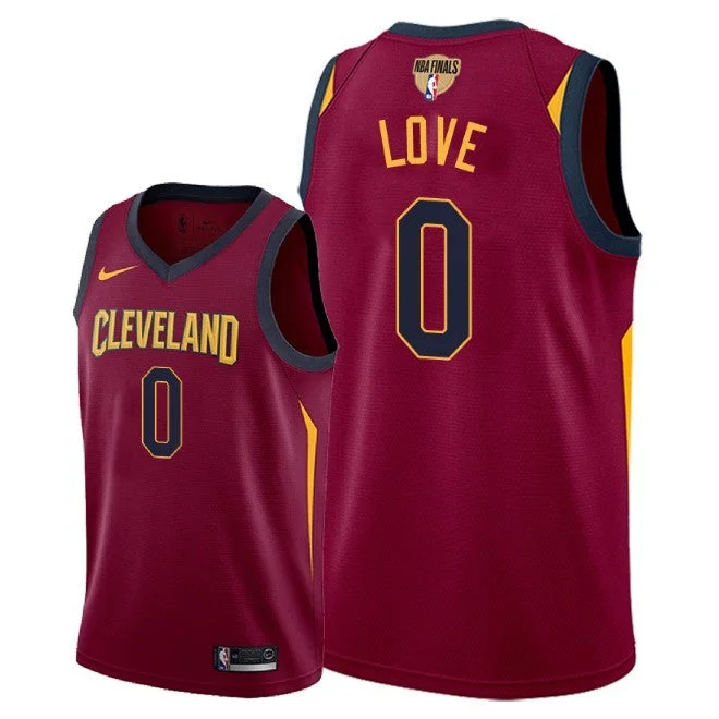 Cavaliers 0 Kevin Love Red 2018 Finals Swingman Basketball Jersey