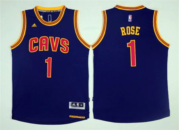 Cavaliers 1 Derrick Rose Navy Swingman Basketball Jersey