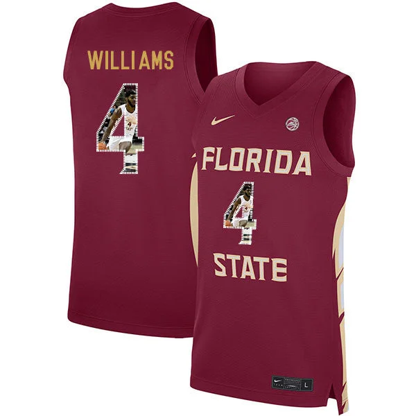 Florida State Seminoles 4 Patrick Williams Red Basketball College Fashion Basketball Jersey