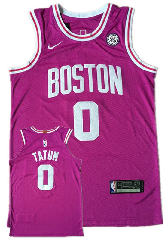 Celtics 0 Jayson Tatum Purple Authentic Basketball Jersey