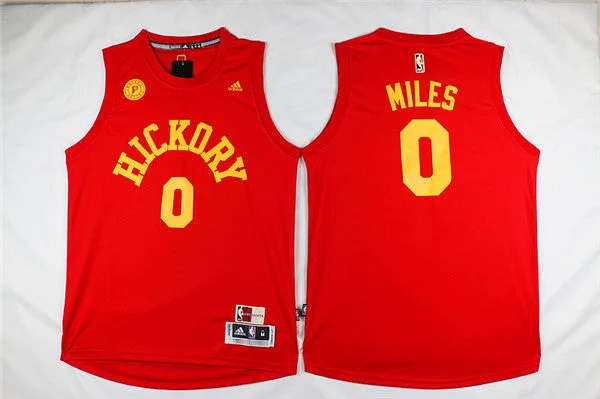 Pacers Hickory 0 C.J. Miles Red Swingman Basketball Jersey