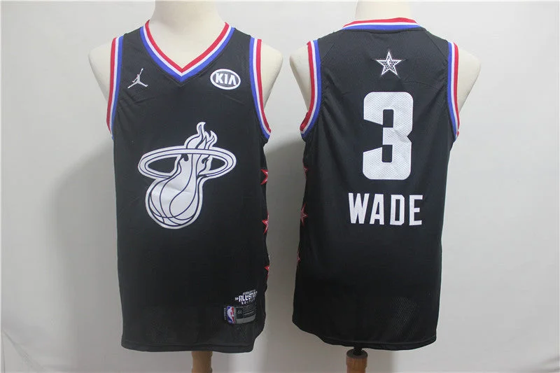 Heat 3 Dwyane Wade Black 2019 All-Star Game Jordan Brand Swingman Basketball Jersey