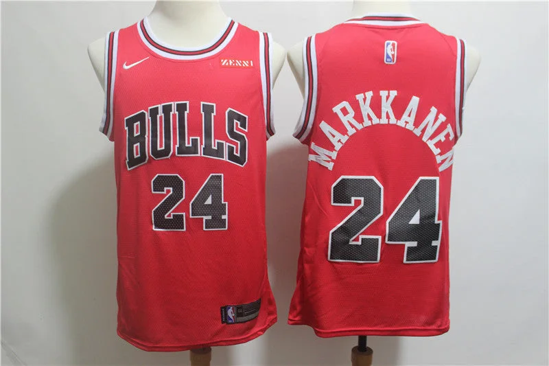 Bulls 24 Lauri Markkanen Red Swingman Basketball Jersey