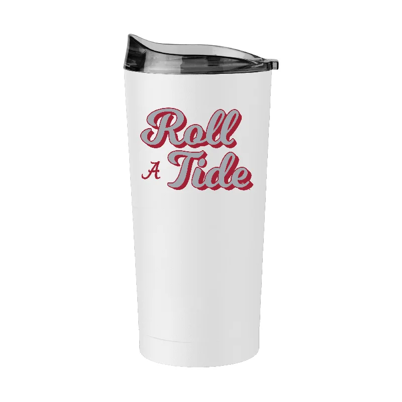 Alabama White 20oz Roll Tide Powder Coat Tumbler