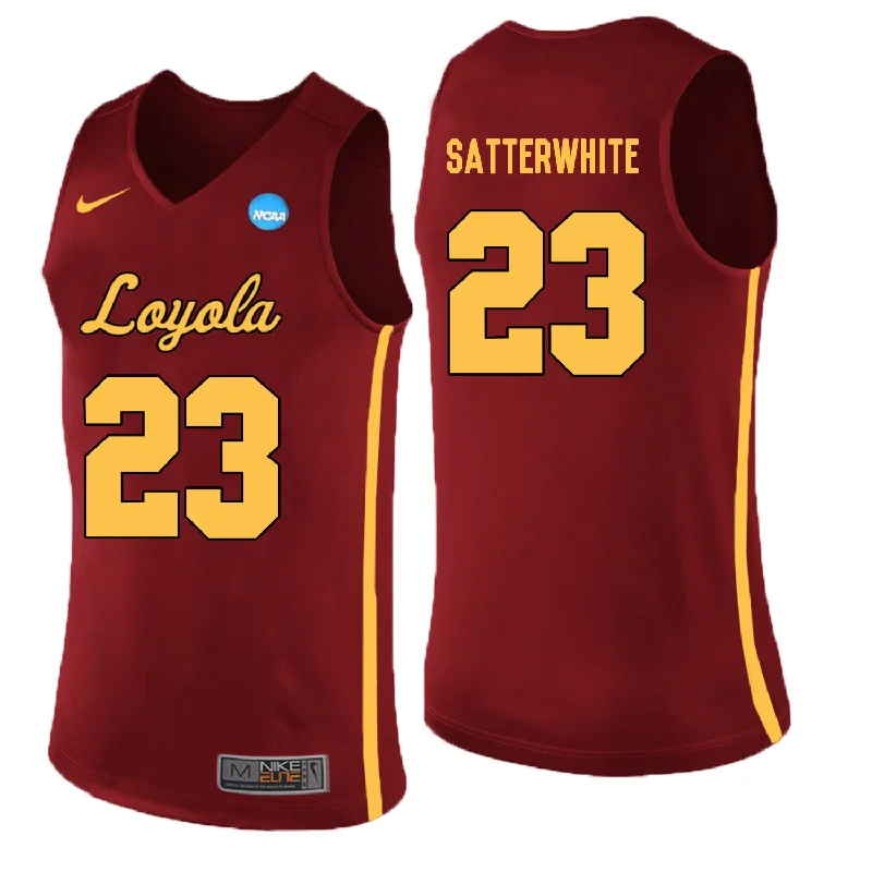 Loyola (Chi) Ramblers 23 Cameron Satterwhite Red College Basketball Basketball Jersey