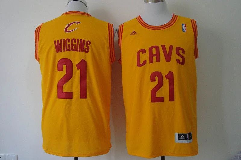 Cavaliers 21 Wiggins Gold New Revolution 30 Basketball Jerseys