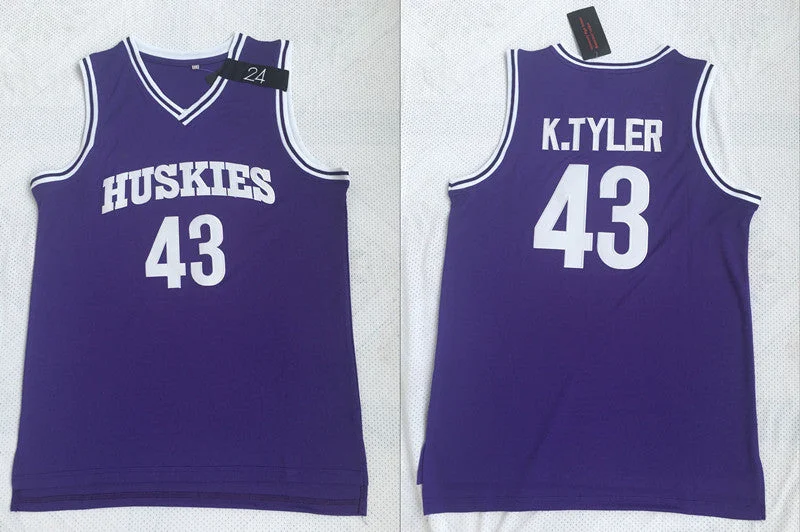 Huskies The 6th Marlon Wayans 43 Kenny Tyler Purple Stitched Movie Basketball Basketball Jersey