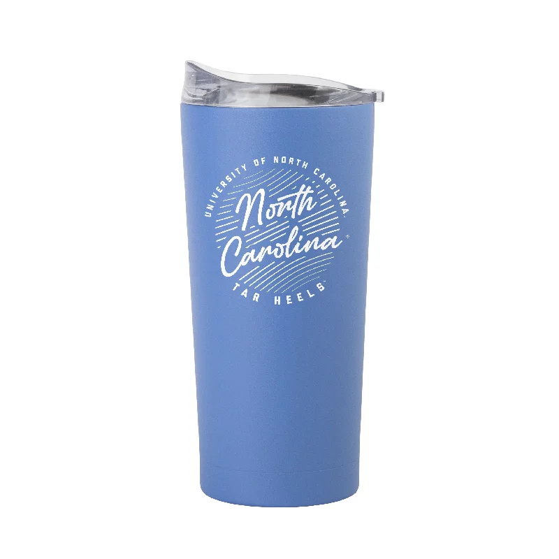 North Carolina 20oz Retro Script Arctic Powder Coat Tumbler