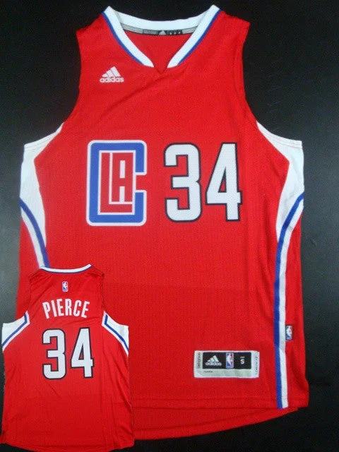 Clippers 34 Paul Pierce Red 2015 New Rev 30 Basketball Jersey(hot printed)