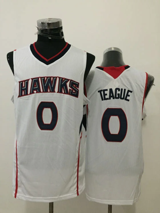 Hawks 0 Jeff Teague White New Revolution 30 Basketball Jersey