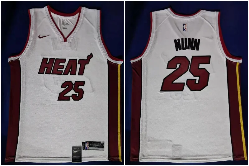 Heat 25 Kendrick Nunn White Swingman Basketball Jersey