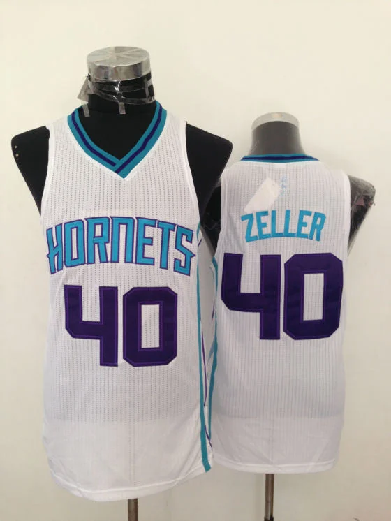 Hornets 40 Zeller White New Revolution 30 Basketball Jerseys