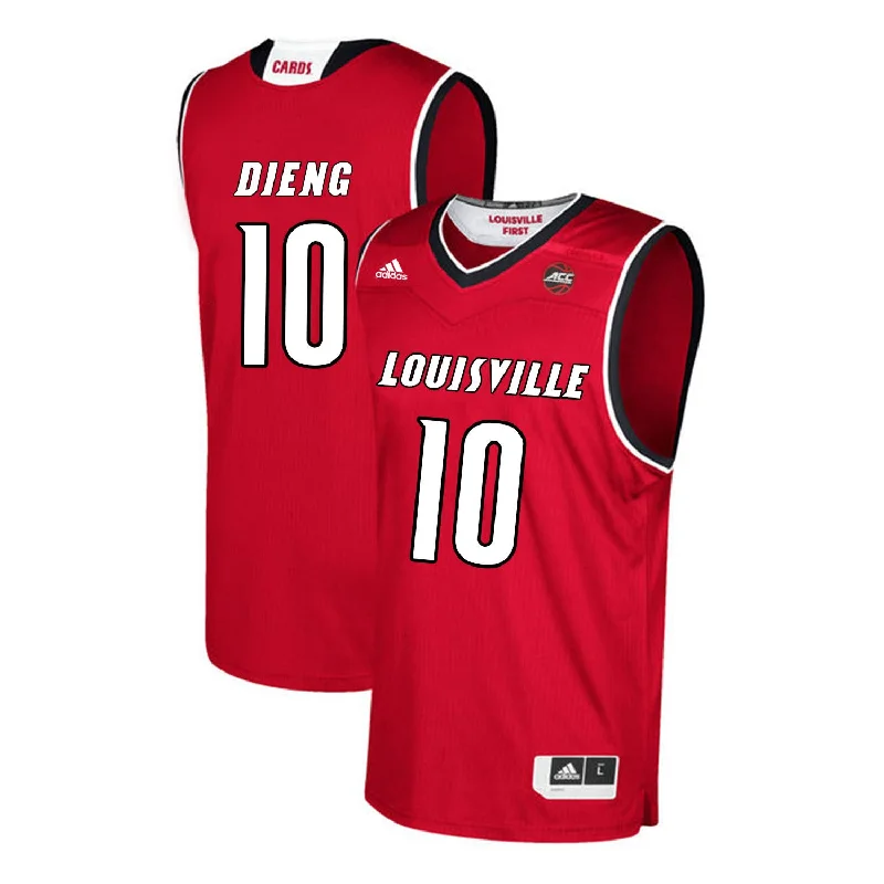 Louisville Cardinals 10 Gorgui Dieng Red College Basketball Basketball Jersey