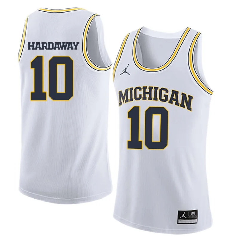 University of Michigan 10 Tim Hardaway Jr. White College Basketball Basketball Jersey