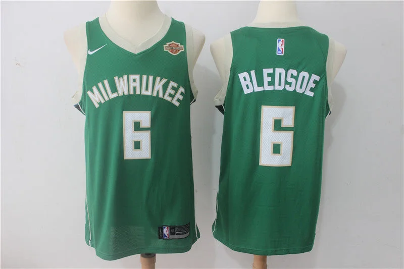 Bucks 6 Eric Bledsoe Green Swingman Basketball Jersey