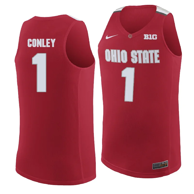 Ohio State Buckeyes 1 Gareon Conley Red College Basketball Basketball Jersey