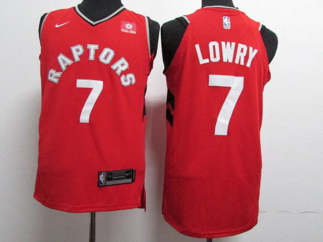 Raptors 7 Kyle Lowry Red Authentic Basketball Jersey