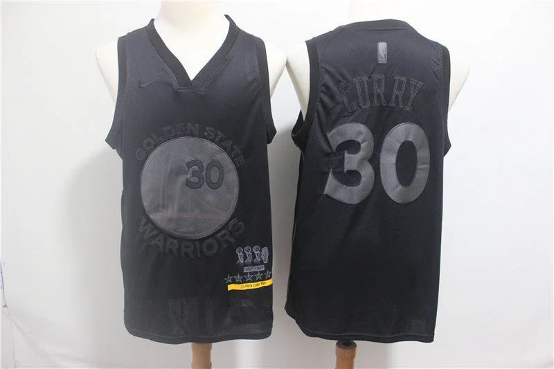 Warriors 30 Stephen Curry Black Swingman MVP Basketball Jersey