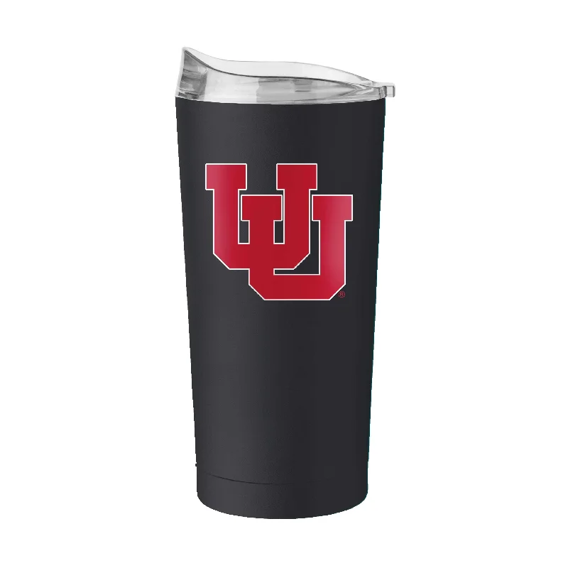 Utah UU Logo Black 20oz Flipside Powder Coat Tumbler