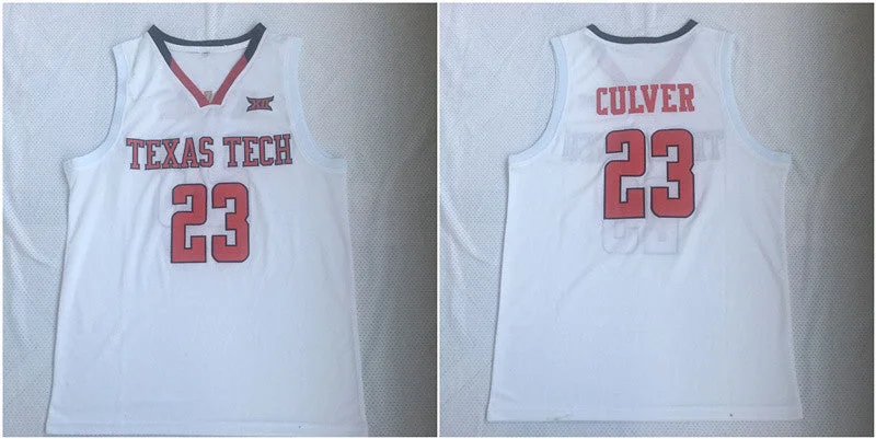 Texas Tech Red Raiders 23 Jarrett Culver White College Basketball Basketball Jersey