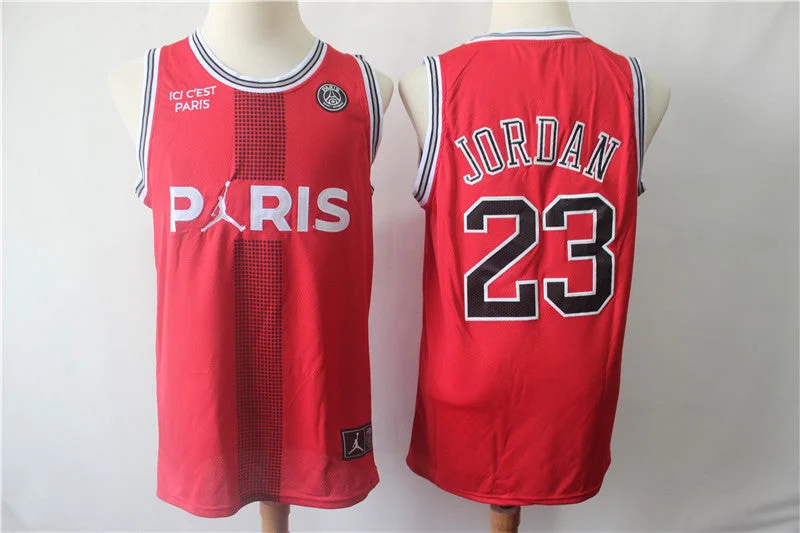 Paris Saint-Germain 23 Michael Jordan Red Fashion Basketball Jersey