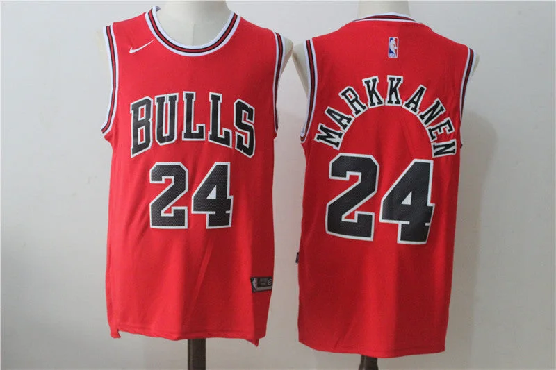 Bulls 24 Lauri Markkanen Red Stitched Basketball Jersey