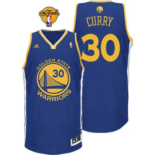 Warriors 30 Curry Blue 2015 Finals New Rev 30 Basketball Jersey