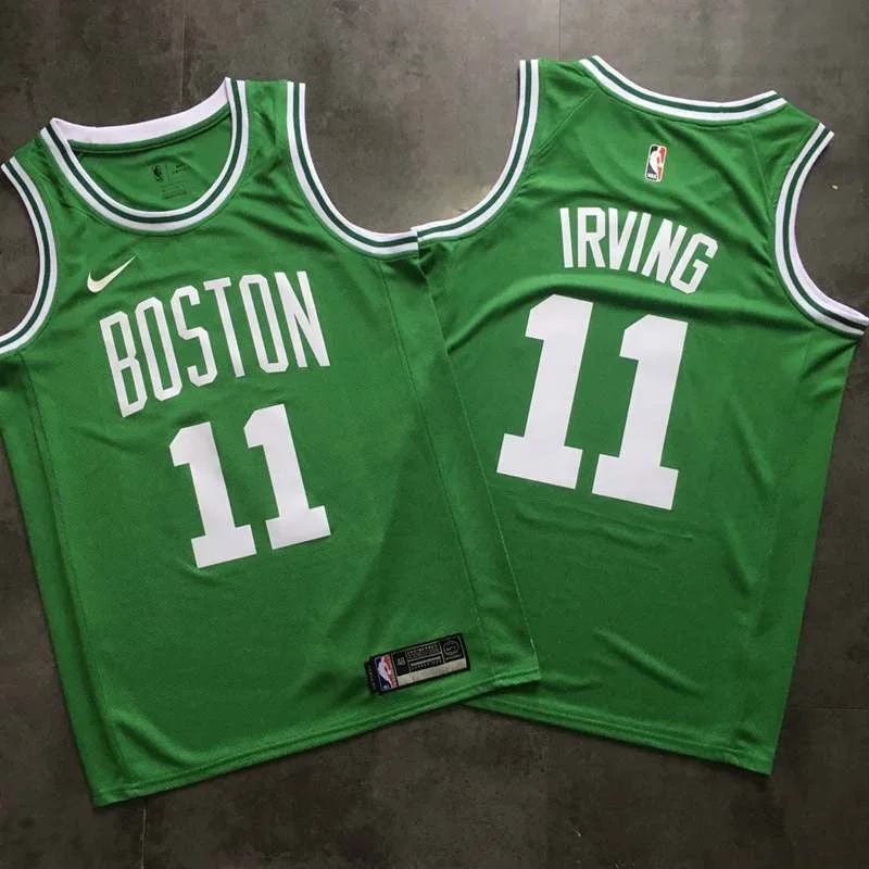 Celtics 11 Kyrie Irving Green Printed Swingman Basketball Jersey