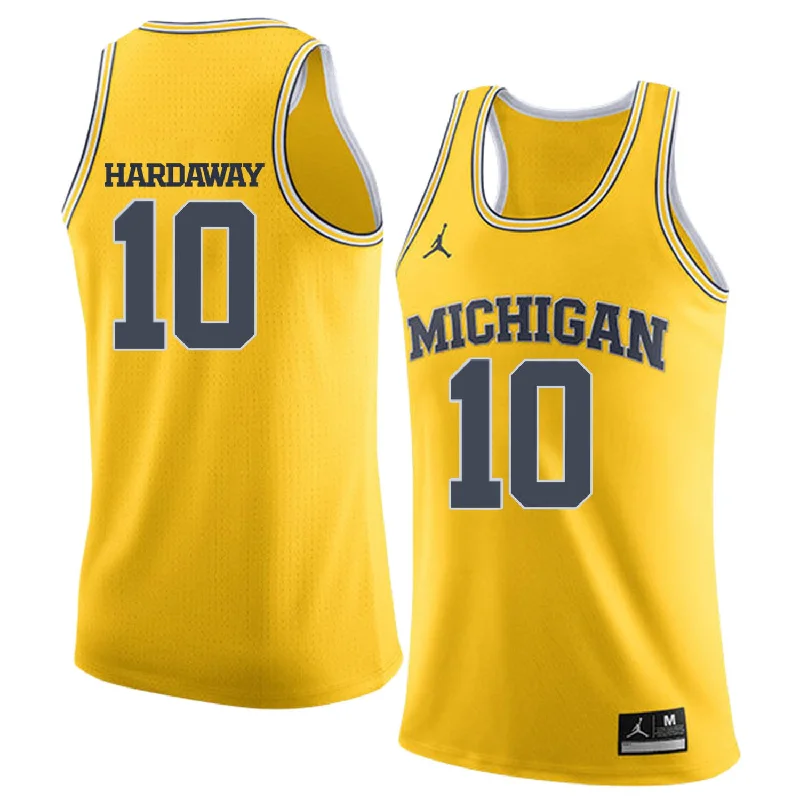 University of Michigan 10 Tim Hardaway Jr. Yellow College Basketball Basketball Jersey