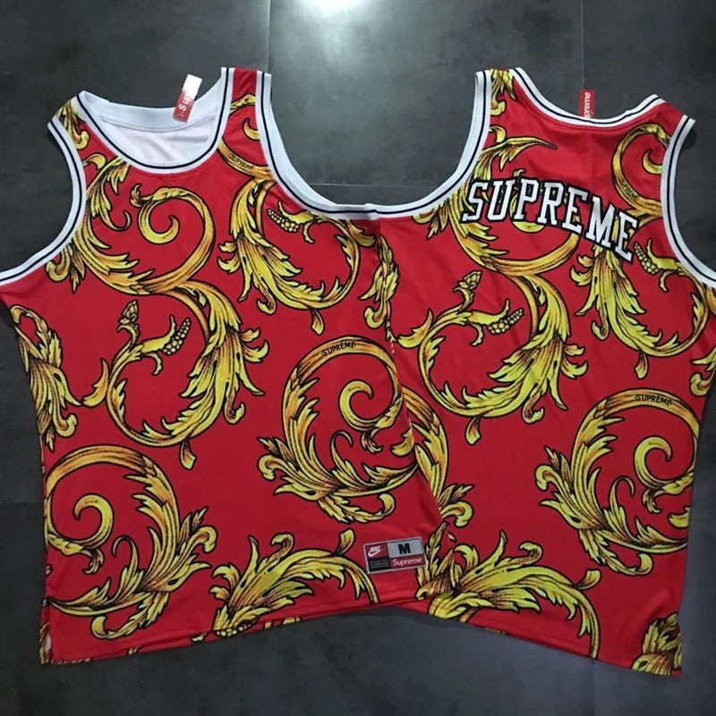 Supreme Foamposite Collection Red Basketball Basketball Jersey