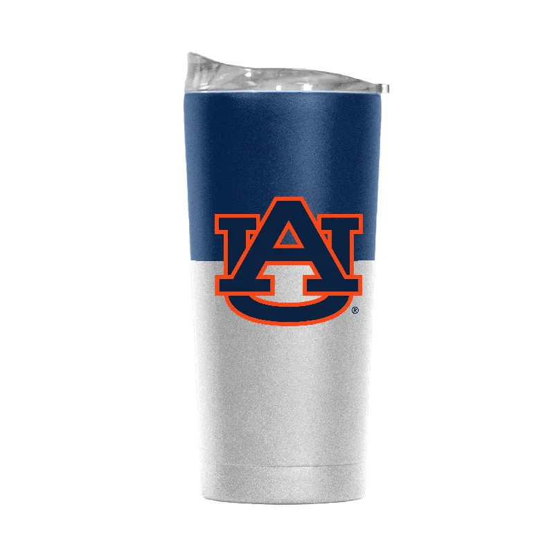 Auburn 20oz Colorblock White Powder Coat Tumbler