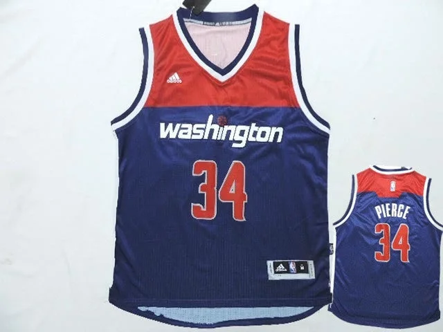 Wizards 34 Pierce Blue New Revolution 30 Basketball Jerseys