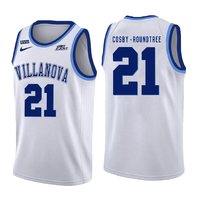 Villanova 21 Wildcats Dhamir Cosby-Roundtree White College Basketball Basketball Jersey