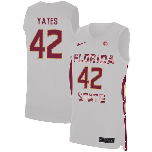 Florida State Seminoles 42 Cleveland Yates White Basketball College Basketball Jersey