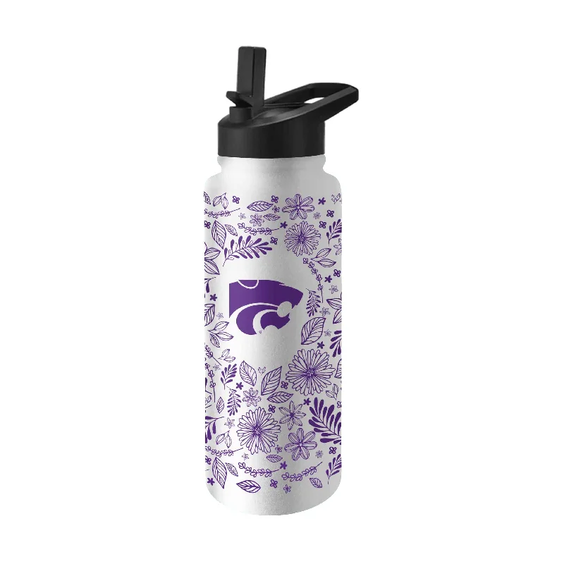 Kansas State Quencher Botanical Flip Top Water Bottle