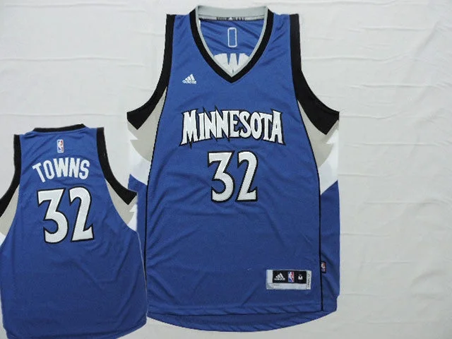 Timberwolves 32 Towns Blue New Revolution 30 Basketball Jersey