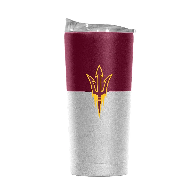 Arizona State 20oz Colorblock White Powder Coat Tumbler