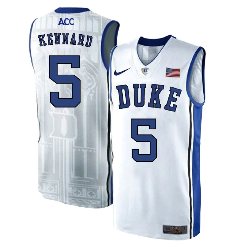 Duke Blue Devils 5 Luke Kennard White Elite College Basketball Basketball Jersey