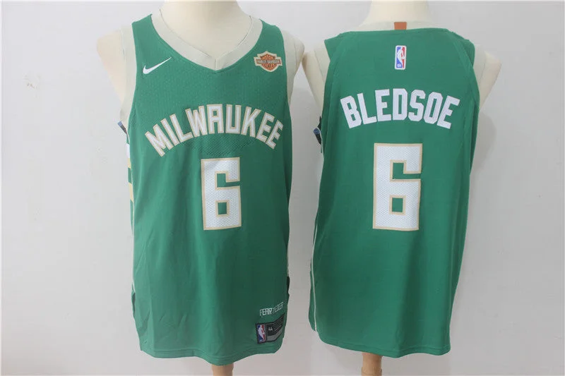 Bucks 6 Eric Bledsoe Green Authentic Basketball Jersey