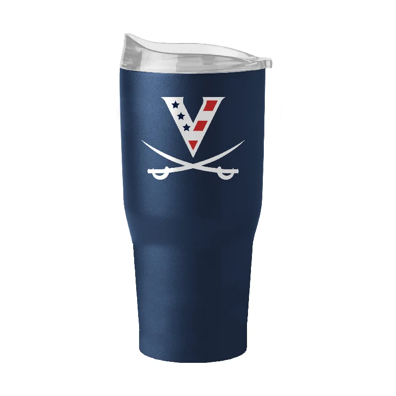 Virginia Red White and Hoo 30oz Flipside Powder Coat Tumbler